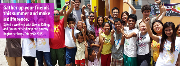 Spend a weekend with Gawad Kalinga and iVolunteer and help end poverty. 